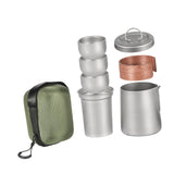 Maxbell Titanium Tea Set Portable Tea Maker for Fishing Traveling Outdoor Activities with Handle Cover