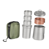 Maxbell Titanium Tea Set Portable Tea Maker for Fishing Traveling Outdoor Activities with Handle Cover