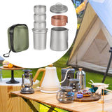 Maxbell Titanium Tea Set Portable Tea Maker for Fishing Traveling Outdoor Activities with Handle Cover