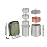 Maxbell Titanium Tea Set Portable Tea Maker for Fishing Traveling Outdoor Activities with Handle Cover