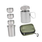 Maxbell Titanium Tea Set Portable Tea Maker for Fishing Traveling Outdoor Activities with Handle