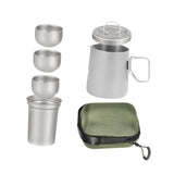 Maxbell Titanium Tea Set Portable Tea Maker for Fishing Traveling Outdoor Activities with Handle