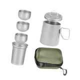 Maxbell Titanium Tea Set Portable Tea Maker for Fishing Traveling Outdoor Activities with Handle