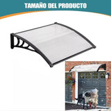 Maxbell Window Awning Versatile Decoration Door Canopy for Entrance Garage Household Clear