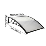Maxbell Window Awning Versatile Decoration Door Canopy for Entrance Garage Household Clear