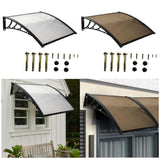 Maxbell Window Awning Versatile Decoration Door Canopy for Entrance Garage Household Clear