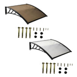 Maxbell Window Awning Versatile Decoration Door Canopy for Entrance Garage Household Clear