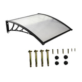Maxbell Window Awning Versatile Decoration Door Canopy for Entrance Garage Household Clear