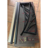 Maxbell Window Awning Versatile Decoration Door Canopy for Entrance Garage Household Light Brown