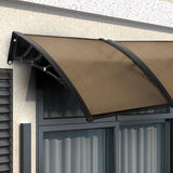Maxbell Window Awning Versatile Decoration Door Canopy for Entrance Garage Household Light Brown
