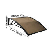 Maxbell Window Awning Versatile Decoration Door Canopy for Entrance Garage Household Light Brown