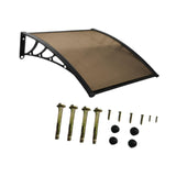 Maxbell Window Awning Versatile Decoration Door Canopy for Entrance Garage Household Light Brown