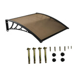 Maxbell Window Awning Versatile Decoration Door Canopy for Entrance Garage Household Light Brown