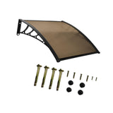 Maxbell Window Awning Versatile Decoration Door Canopy for Entrance Garage Household Light Brown