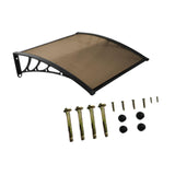 Maxbell Window Awning Versatile Decoration Door Canopy for Entrance Garage Household Light Brown