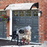 Maxbell Window Awning Versatile Decoration Door Canopy for Entrance Garage Household Light Brown