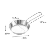 Maxbell Stainless Steel Camping Fry Pan Folding Handle Lightweight Portable Cookware 12cm