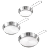 Maxbell Stainless Steel Camping Fry Pan Folding Handle Lightweight Portable Cookware 12cm