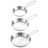 Maxbell Stainless Steel Camping Fry Pan Folding Handle Lightweight Portable Cookware 12cm