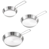 Maxbell Stainless Steel Camping Fry Pan Folding Handle Lightweight Portable Cookware 12cm