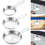 Maxbell Stainless Steel Camping Fry Pan Folding Handle Lightweight Portable Cookware 12cm