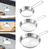 Maxbell Stainless Steel Camping Fry Pan Folding Handle Lightweight Portable Cookware 12cm