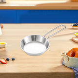 Maxbell Stainless Steel Camping Fry Pan Folding Handle Lightweight Portable Cookware 12cm