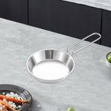 Maxbell Stainless Steel Camping Fry Pan Folding Handle Lightweight Portable Cookware 12cm