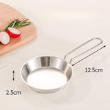Maxbell Stainless Steel Camping Fry Pan Folding Handle Lightweight Portable Cookware 12cm