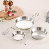 Maxbell Stainless Steel Camping Fry Pan Folding Handle Lightweight Portable Cookware 16cm