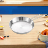 Maxbell Stainless Steel Camping Fry Pan Folding Handle Lightweight Portable Cookware 20cm