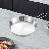 Maxbell Stainless Steel Camping Fry Pan Folding Handle Lightweight Portable Cookware 20cm