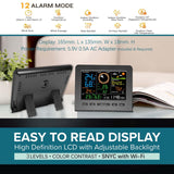 Maxbell Professional Weather Station Indoor Outdoor Air Pressure Wind and Rain Gauge