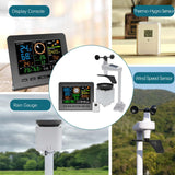 Maxbell Professional Weather Station Indoor Outdoor Air Pressure Wind and Rain Gauge