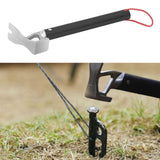Maxbell Camping Hammer Outdoor Tent Peg Puller for Canopy Fishing Outdoor Activities Black
