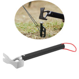 Maxbell Camping Hammer Outdoor Tent Peg Puller for Canopy Fishing Outdoor Activities Black