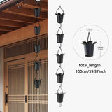 Maxbell Morning Glories Rain Chain Home Decor Rainwater Catcher for Home Backyard Yard