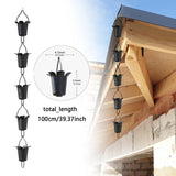 Maxbell Morning Glories Rain Chain Home Decor Rainwater Catcher for Home Backyard Yard