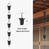 Maxbell Morning Glories Rain Chain Home Decor Rainwater Catcher for Home Backyard Yard