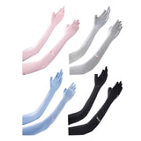 Maxbell Adjustable Arm Sleeves with Gloves Long Arm Covers for Fishing Women Outdoor blue
