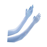 Maxbell Adjustable Arm Sleeves with Gloves Long Arm Covers for Fishing Women Outdoor blue