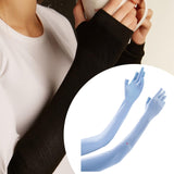 Maxbell Adjustable Arm Sleeves with Gloves Long Arm Covers for Fishing Women Outdoor blue