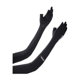Maxbell Adjustable Arm Sleeves with Gloves Long Arm Covers for Fishing Women Outdoor black
