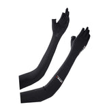 Maxbell Adjustable Arm Sleeves with Gloves Long Arm Covers for Fishing Women Outdoor black