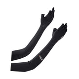 Maxbell Adjustable Arm Sleeves with Gloves Long Arm Covers for Fishing Women Outdoor black