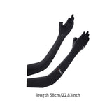 Maxbell Adjustable Arm Sleeves with Gloves Long Arm Covers for Fishing Women Outdoor black