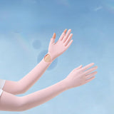 Maxbell Adjustable Arm Sleeves with Gloves Long Arm Covers for Fishing Women Outdoor pink