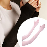 Maxbell Adjustable Arm Sleeves with Gloves Long Arm Covers for Fishing Women Outdoor pink