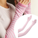 Maxbell Adjustable Arm Sleeves with Gloves Long Arm Covers for Fishing Women Outdoor pink