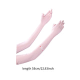 Maxbell Adjustable Arm Sleeves with Gloves Long Arm Covers for Fishing Women Outdoor pink